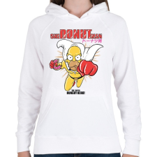 PRINTFASHION One Donut Man - Női kapucnis pulóver - Fehér női pulóver, kardigán