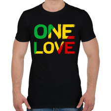PRINTFASHION One Love - Férfi póló - Fekete férfi póló