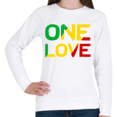 PRINTFASHION One Love - Női pulóver - Fehér