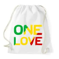 PRINTFASHION One Love - Sportzsák, Tornazsák - Fehér tornazsák