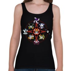 PRINTFASHION One piece kalózok - Női atléta - Fekete