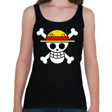 PRINTFASHION One piece logó - Női atléta - Fekete női trikó