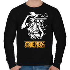PRINTFASHION One Piece Luffy - Férfi pulóver - Fekete