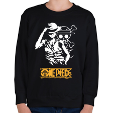 PRINTFASHION One Piece Luffy - Gyerek pulóver - Fekete gyerek pulóver, kardigán