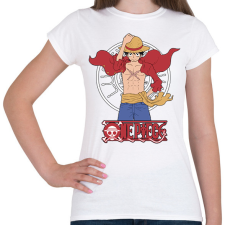 PRINTFASHION One Piece - Monkey D. Luffy - Női póló - Fehér női póló