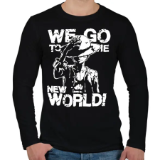 PRINTFASHION One Piece - New World - Férfi hosszú ujjú póló - Fekete férfi póló