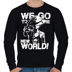 PRINTFASHION One Piece - New World - Férfi pulóver - Fekete