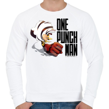 PRINTFASHION One Punch Man - Férfi pulóver - Fehér férfi pulóver, kardigán