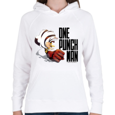 PRINTFASHION One Punch Man - Női kapucnis pulóver - Fehér