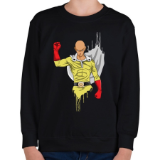 PRINTFASHION One Punch Man Saitama - Gyerek pulóver - Fekete gyerek pulóver, kardigán