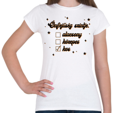 PRINTFASHION Önfejűség szintje - Női póló - Fehér női póló