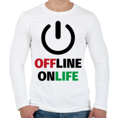 PRINTFASHION OnLife - Férfi hosszú ujjú póló - Fehér