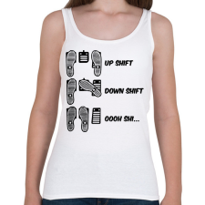 PRINTFASHION Oooh shi... - Drift - Női atléta - Fehér női trikó
