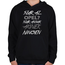 PRINTFASHION Opel - Gyerek kapucnis pulóver - Fekete gyerek pulóver, kardigán