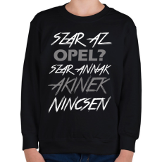 PRINTFASHION Opel - Gyerek pulóver - Fekete
