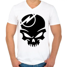 PRINTFASHION Opel koponya - Férfi V-nyakú póló - Fehér férfi póló