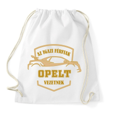 PRINTFASHION Opel sofőr - Sportzsák, Tornazsák - Fehér tornazsák