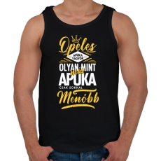 PRINTFASHION Opeles apuka - Férfi atléta - Fekete