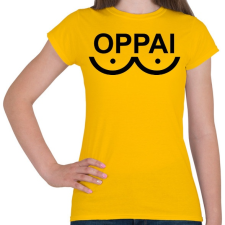 PRINTFASHION Oppai Saitama - Női póló - Sárga női póló