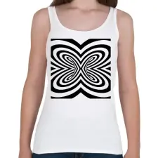 PRINTFASHION Optikai csalódás - Női atléta - Fehér női trikó