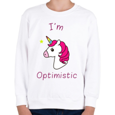 PRINTFASHION optimista vagyok - Gyerek pulóver - Fehér