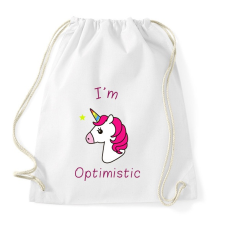 PRINTFASHION optimista vagyok - Sportzsák, Tornazsák - Fehér tornazsák