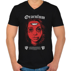 PRINTFASHION Oraculum - Okkult Design - Férfi V-nyakú póló - Fekete
