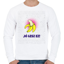 PRINTFASHION Orális banán - Férfi pulóver - Fehér férfi pulóver, kardigán