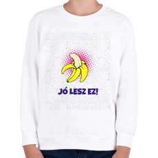 PRINTFASHION Orális banán - Gyerek pulóver - Fehér