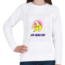 PRINTFASHION Orális banán - Női pulóver - Fehér női pulóver, kardigán