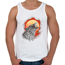 PRINTFASHION Ordító farkas - Férfi atléta - Fehér