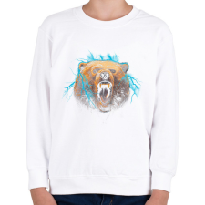 PRINTFASHION Ordító medve - Gyerek pulóver - Fehér gyerek pulóver, kardigán