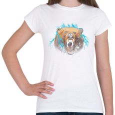 PRINTFASHION Ordító medve - Női póló - Fehér