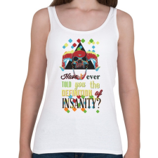 PRINTFASHION Ördög fej - Női atléta - Fehér női trikó