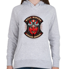 PRINTFASHION Ördögfutam - Női kapucnis pulóver - Sport szürke női pulóver, kardigán