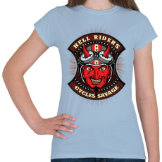 PRINTFASHION Ördögfutam - Női póló - Világoskék