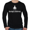 PRINTFASHION Ördögi Jóga (fehér)  - Férfi hosszú ujjú póló - Fekete