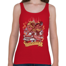 PRINTFASHION Ördögi sofőr - Női atléta - Cseresznyepiros