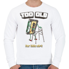 PRINTFASHION Öreg kazetta - Férfi pulóver - Fehér férfi pulóver, kardigán