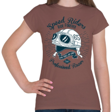 PRINTFASHION Öreg motoros - Női póló - Mogyoróbarna