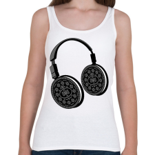 PRINTFASHION Oreo fülhallgató - Női atléta - Fehér női trikó