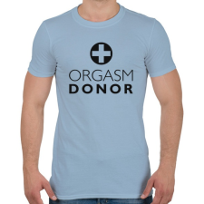 PRINTFASHION orgasm-donor-black - Férfi póló - Világoskék férfi póló