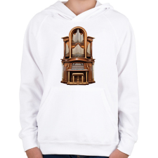 PRINTFASHION Orgona - Gyerek kapucnis pulóver - Fehér gyerek pulóver, kardigán