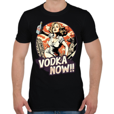 PRINTFASHION Óriás nő vodkával - Férfi póló - Fekete