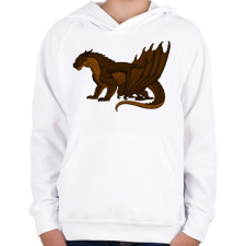 PRINTFASHION Óriás Sárkány - Gyerek kapucnis pulóver - Fehér gyerek pulóver, kardigán