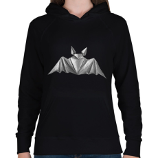 PRINTFASHION Origami denevér - Női kapucnis pulóver - Fekete