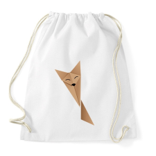 PRINTFASHION Origami Fox - Sportzsák, Tornazsák - Fehér tornazsák