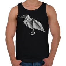 PRINTFASHION Origami holló - Férfi atléta - Fekete