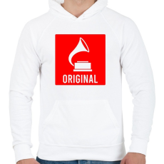 PRINTFASHION Original - Férfi kapucnis pulóver - Fehér