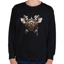 PRINTFASHION Ork címer - Gyerek pulóver - Fekete gyerek pulóver, kardigán